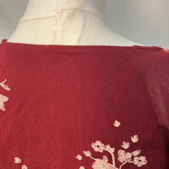 Free People Jasmine Floral Embroidered Mini dress 4 boho fairy As seen on TV - Picture 10 of 14